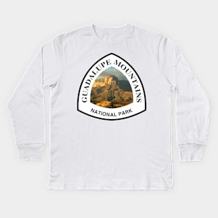 Guadalupe Mountains National Park shield Kids Long Sleeve T-Shirt